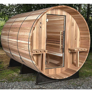 Almost Heaven Huntington Canopy Barrel  6 Person Sauna